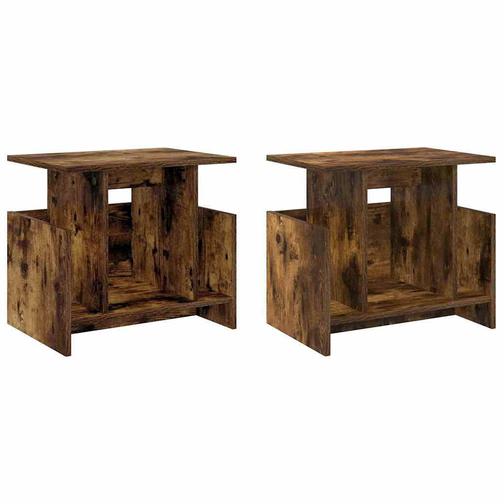 vidaXL TV Stand 2 pcs Smoked Oak 50 x 35 x 45 cm Engineered Wood