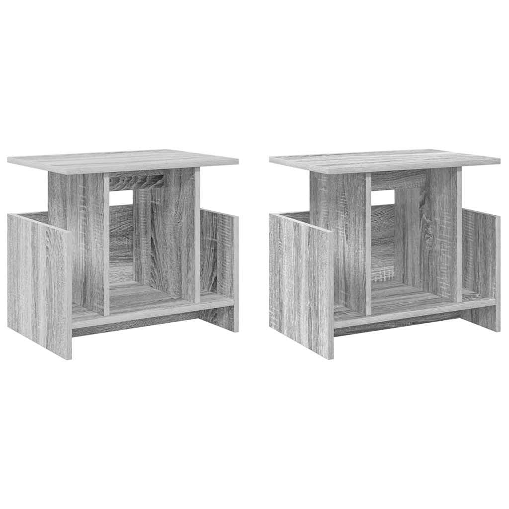 vidaXL TV Stand 2 pcs Grey Sonoma 50 x 35 x 45 cm Engineered Wood