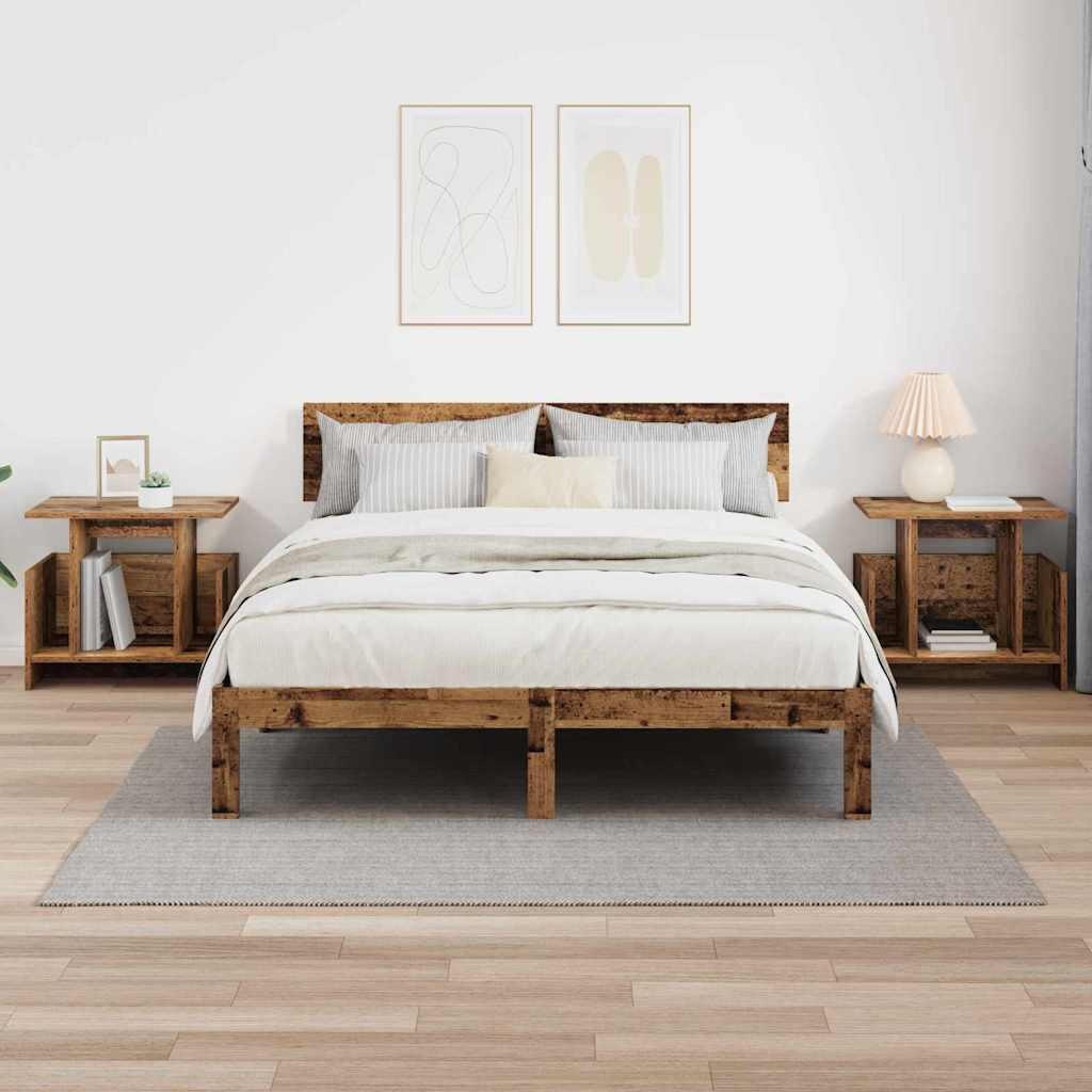 vidaXL TV Stand 2 pcs Old Wood 50 x 35 x 45 cm Engineered Wood