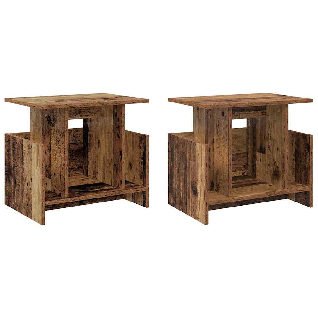 vidaXL TV Stand 2 pcs Old Wood 50 x 35 x 45 cm Engineered Wood