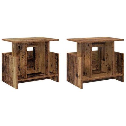 vidaXL TV Stand 2 pcs Old Wood 50 x 35 x 45 cm Engineered Wood