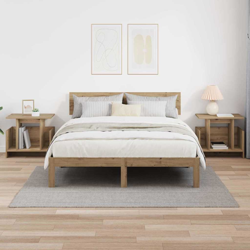 vidaXL TV Stand 2 pcs Artisan Oak Engineered Wood