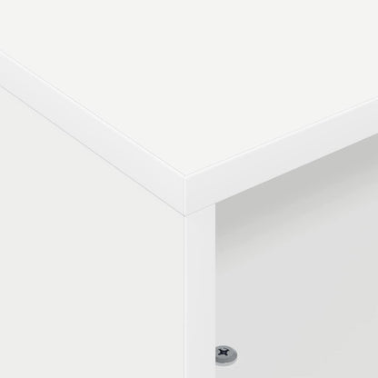 vidaXL Side Table with Wheels White 50.5 x 50 x 30 cm Engineered Wood