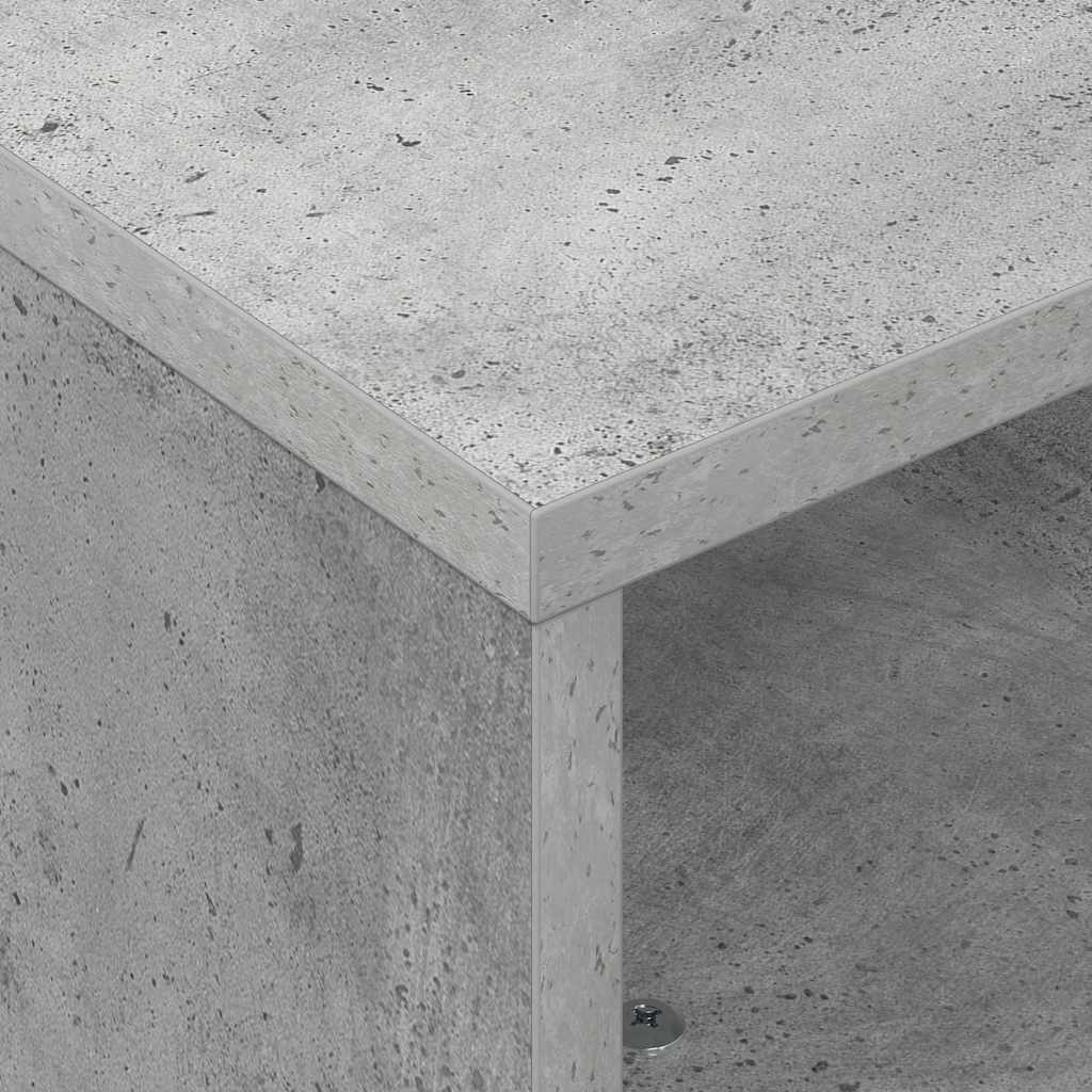 vidaXL Side Table with Wheels Concrete Grey 50.5 x 50 x 30 cm