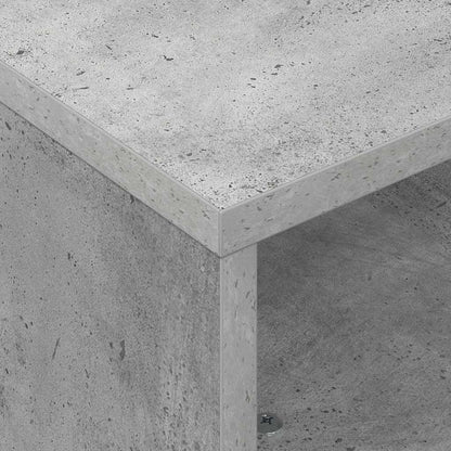 vidaXL Side Table with Wheels Concrete Grey 50.5 x 50 x 30 cm