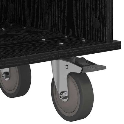 vidaXL TV Stand Black Oak 100 x 35 x 35 cm Engineered Wood