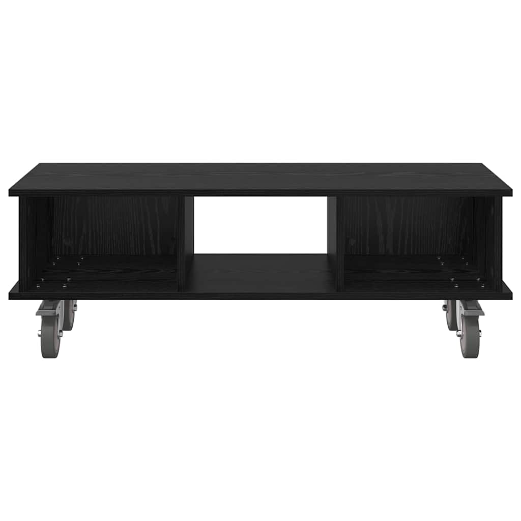 vidaXL TV Stand Black Oak 100 x 35 x 35 cm Engineered Wood