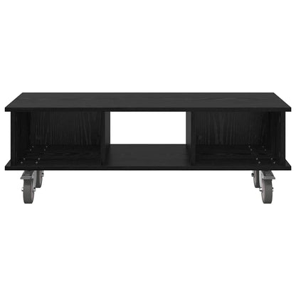 vidaXL TV Stand Black Oak 100 x 35 x 35 cm Engineered Wood