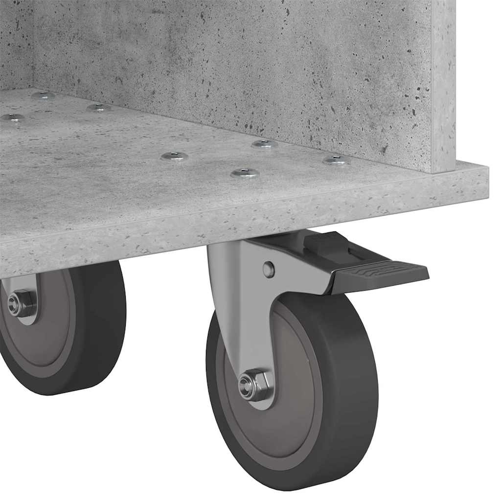 vidaXL TV Stand Concrete Grey 100 x 35 x 35 cm Engineered Wood