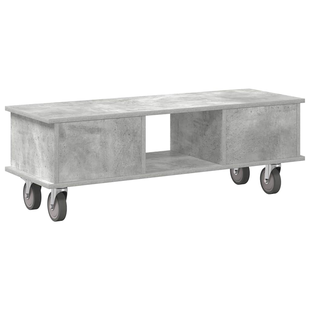 vidaXL TV Stand Concrete Grey 100 x 35 x 35 cm Engineered Wood