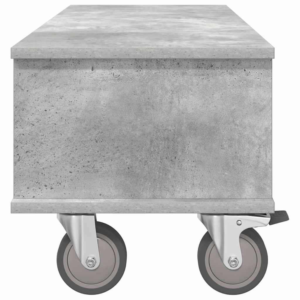 vidaXL TV Stand Concrete Grey 100 x 35 x 35 cm Engineered Wood