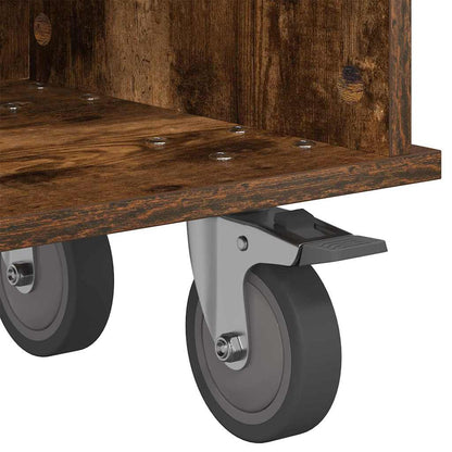 vidaXL TV Stand Smoked Oak 100 x 35 x 35 cm Engineered Wood