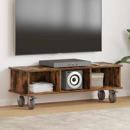 vidaXL TV Stand Smoked Oak 100 x 35 x 35 cm Engineered Wood