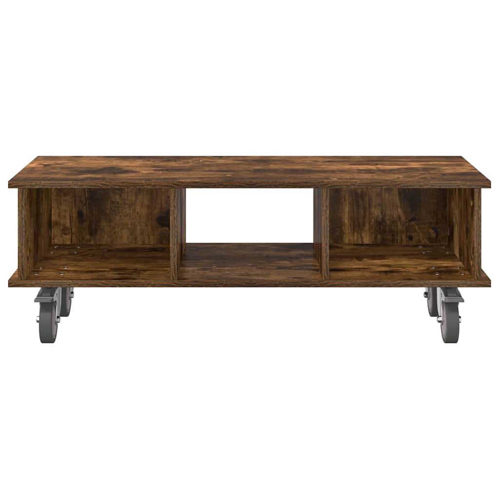 vidaXL TV Stand Smoked Oak 100 x 35 x 35 cm Engineered Wood