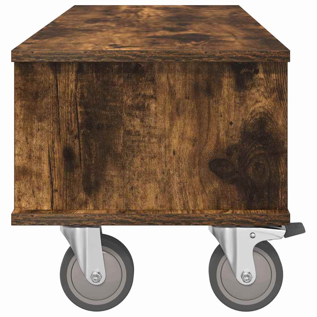 vidaXL TV Stand Smoked Oak 100 x 35 x 35 cm Engineered Wood
