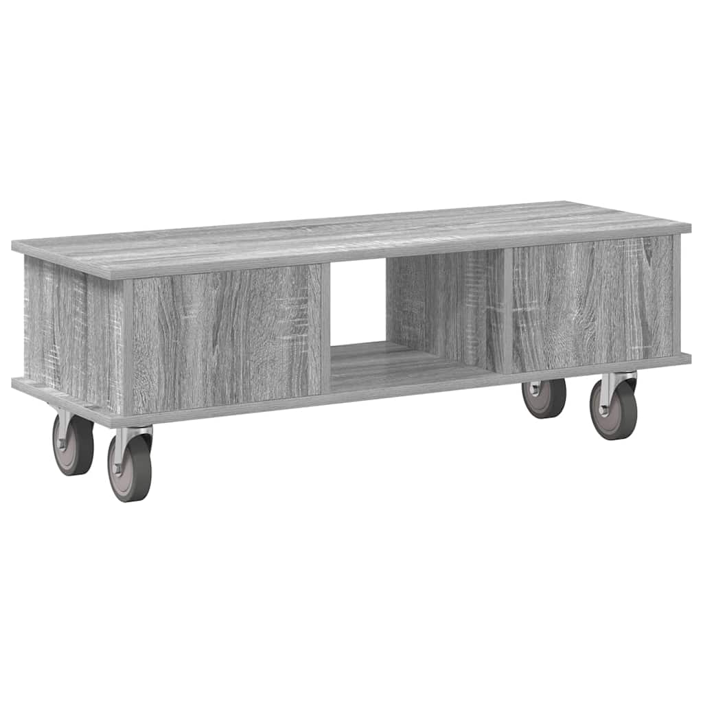 vidaXL TV Stand Grey Sonoma 100 x 35 x 35 cm Engineered Wood