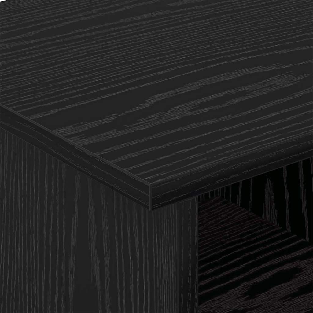 vidaXL TV Stand Black Oak 68.5 x 35 x 35 cm Engineered Wood