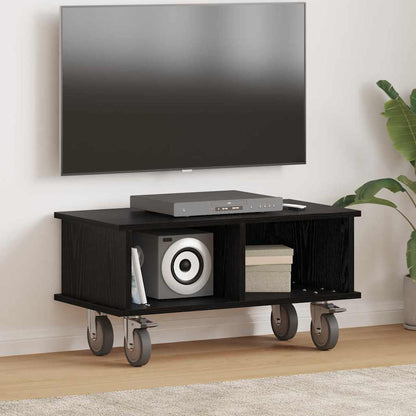 vidaXL TV Stand Black Oak 68.5 x 35 x 35 cm Engineered Wood