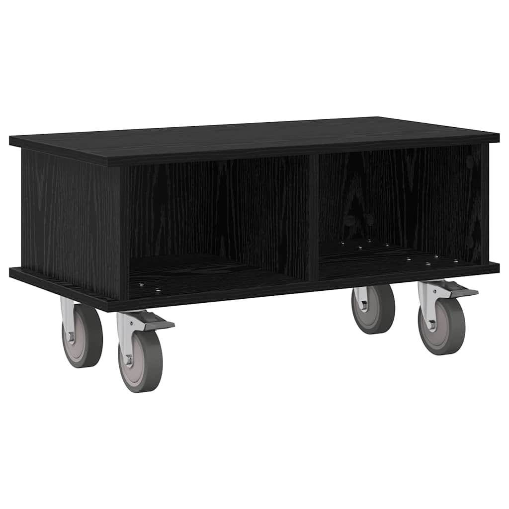 vidaXL TV Stand Black Oak 68.5 x 35 x 35 cm Engineered Wood