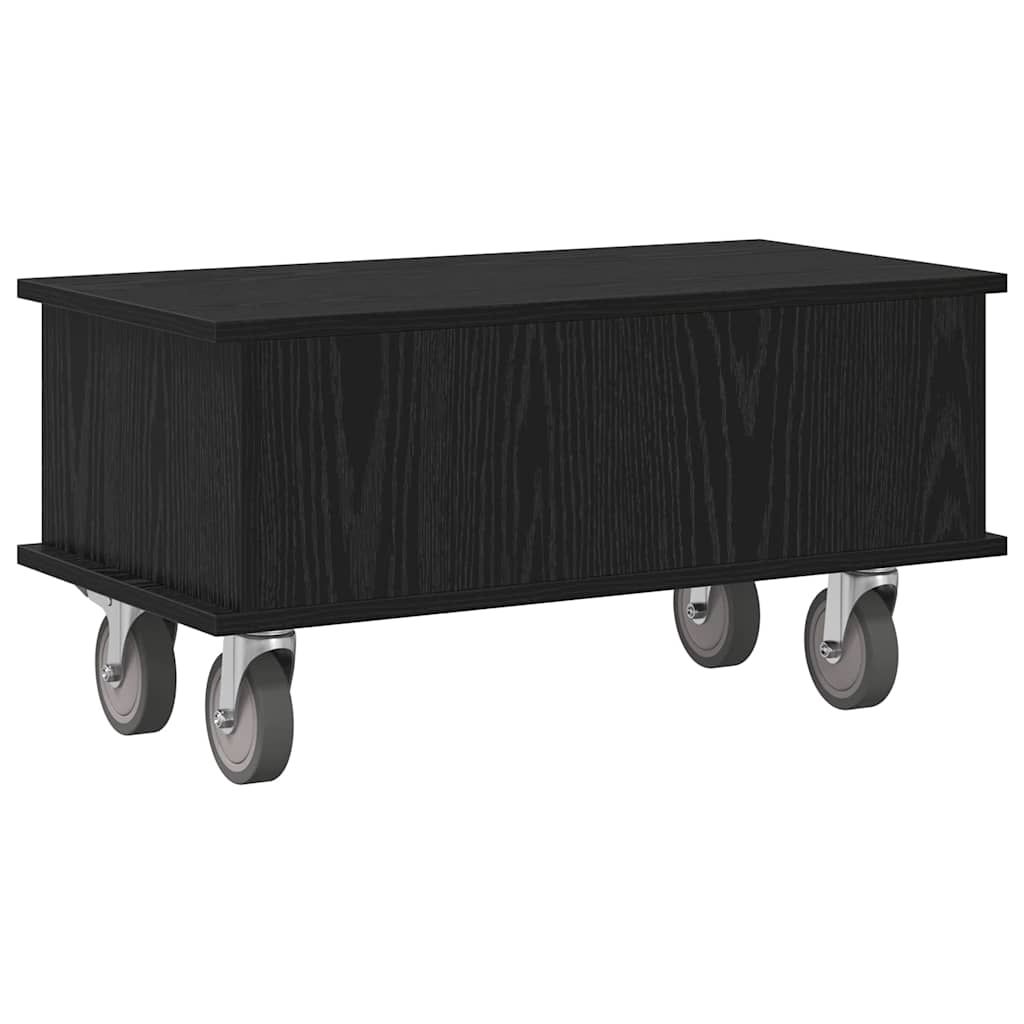 vidaXL TV Stand Black Oak 68.5 x 35 x 35 cm Engineered Wood