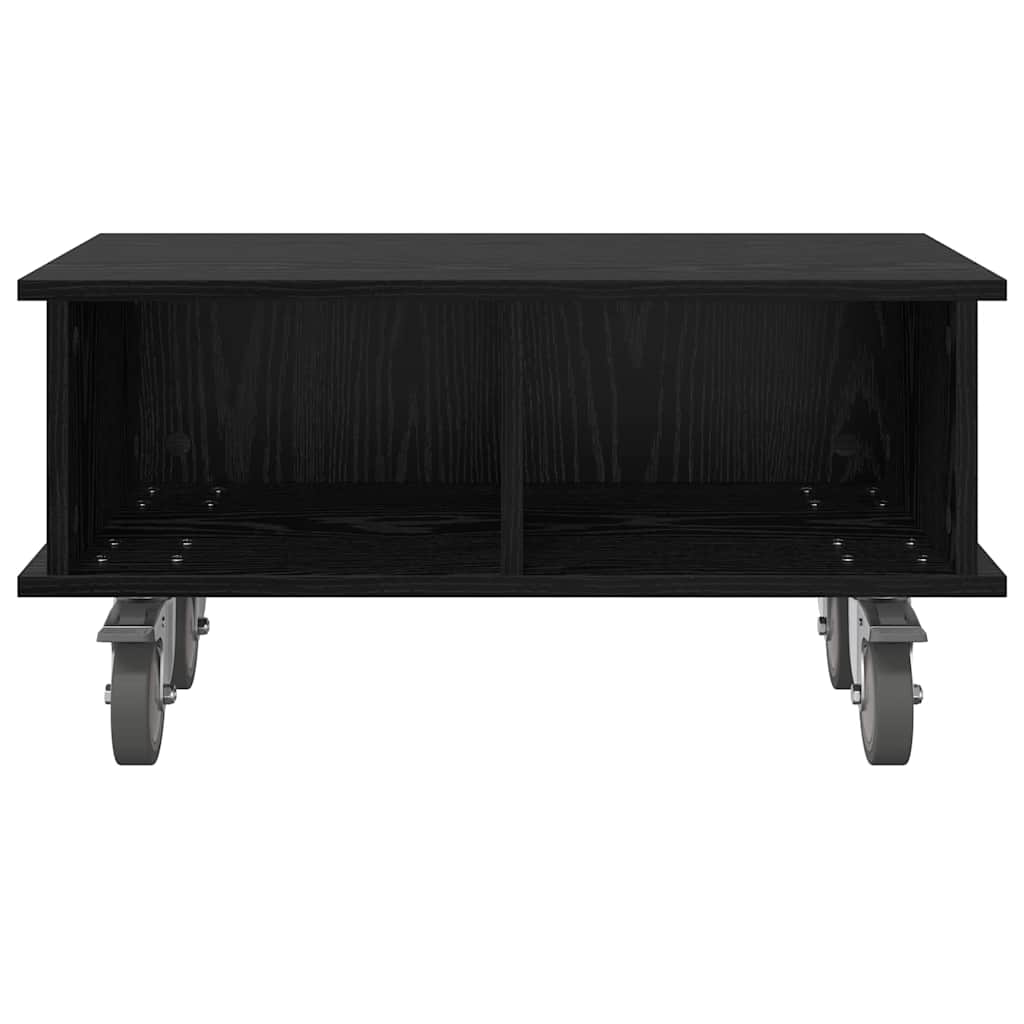 vidaXL TV Stand Black Oak 68.5 x 35 x 35 cm Engineered Wood