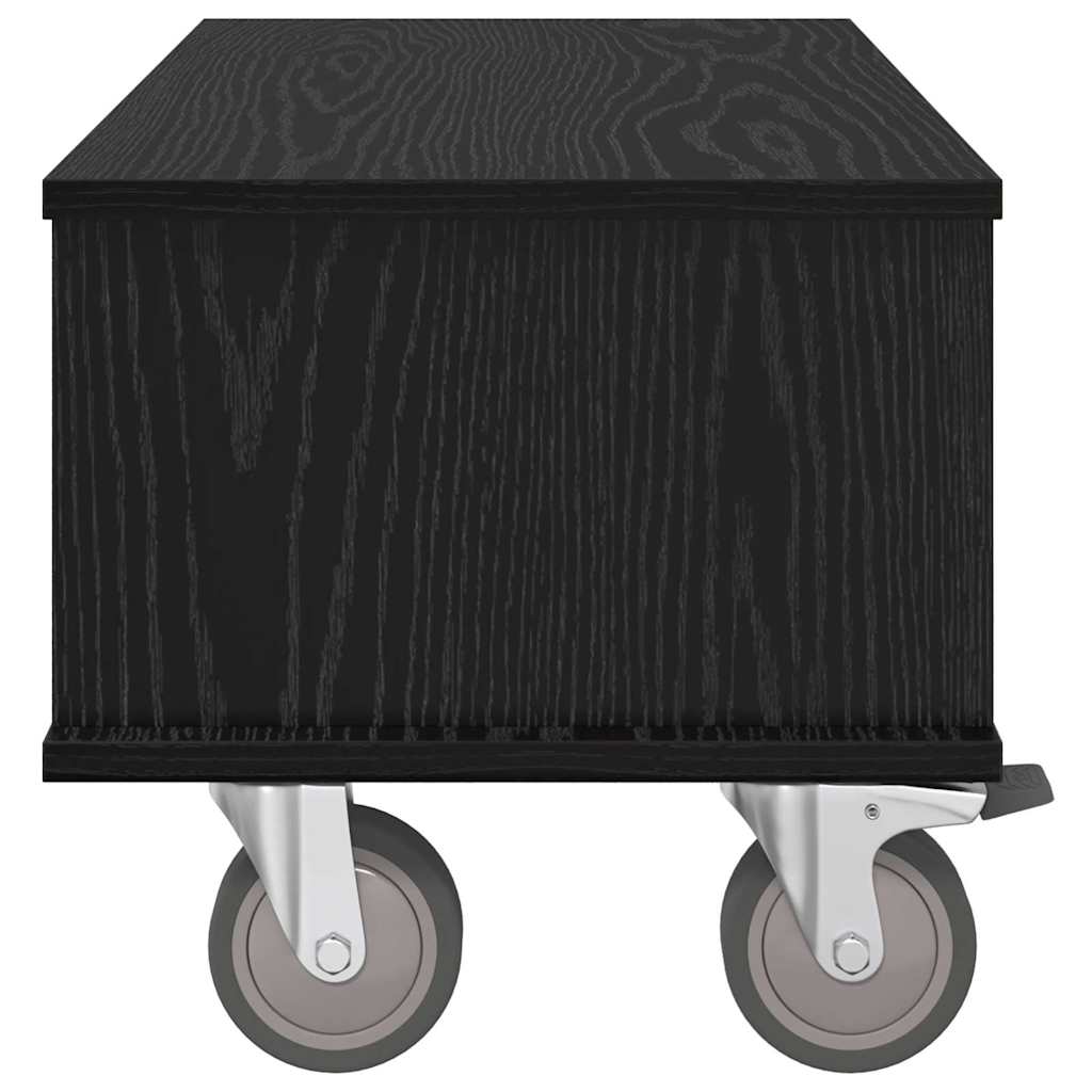 vidaXL TV Stand Black Oak 68.5 x 35 x 35 cm Engineered Wood