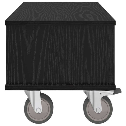 vidaXL TV Stand Black Oak 68.5 x 35 x 35 cm Engineered Wood