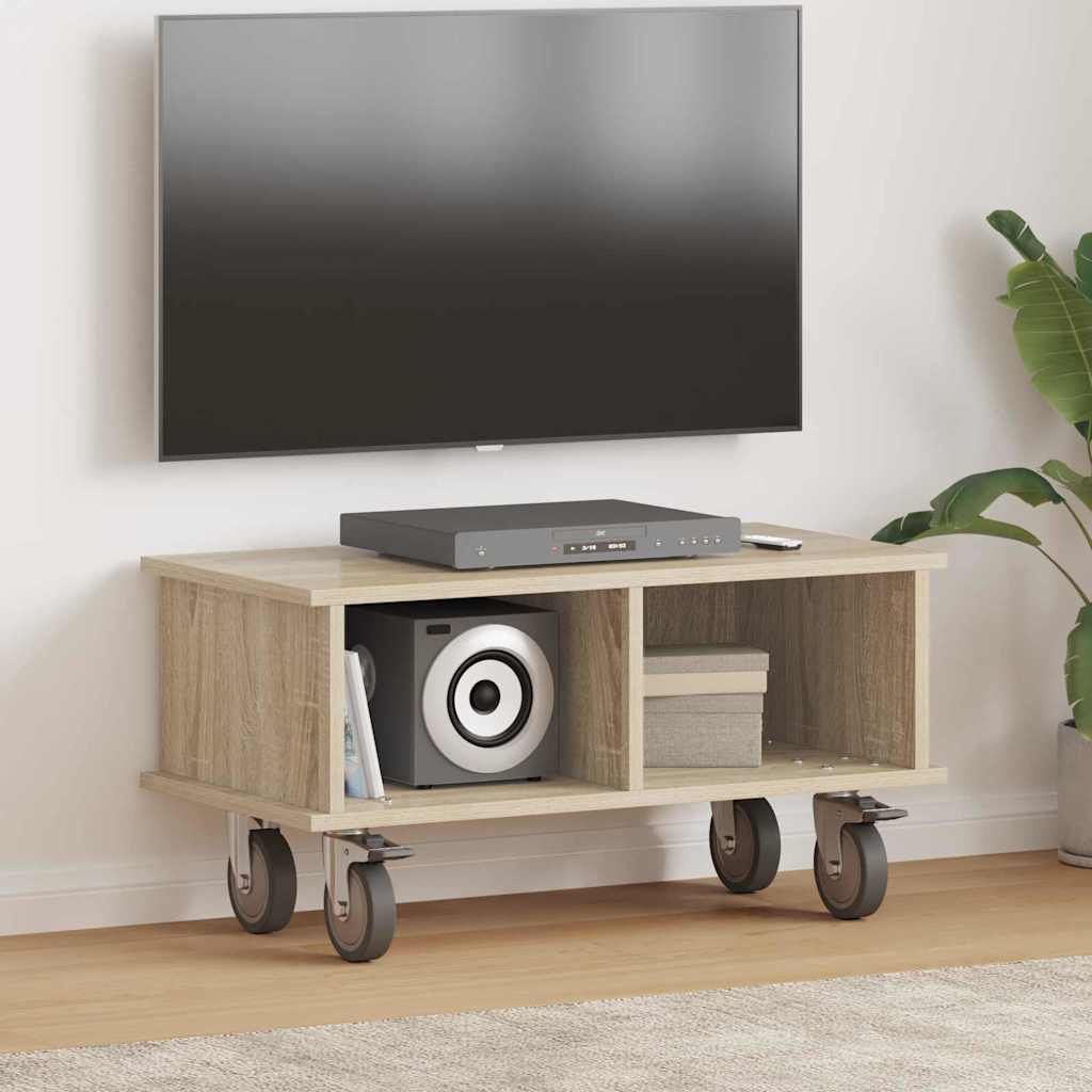 vidaXL TV Stand Sonoma Oak 68.5 x 35 x 35 cm Engineered Wood