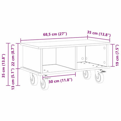vidaXL TV Stand Concrete Grey 68.5 x 35 x 35 cm Engineered Wood