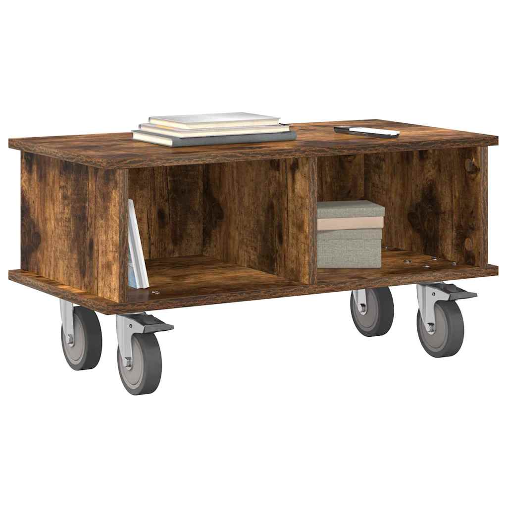 vidaXL TV Stand Smoked Oak 68.5 x 35 x 35 cm Engineered Wood