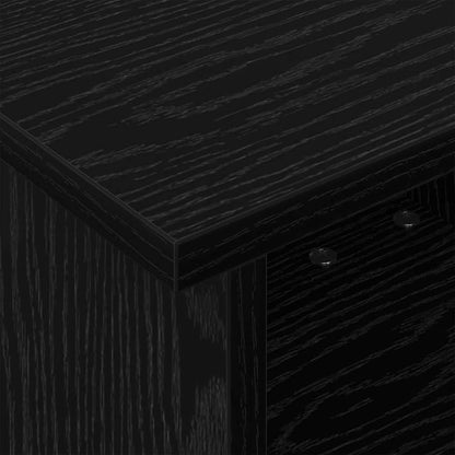 vidaXL TV Stand Black Oak 37 x 35 x 35 cm Engineered Wood