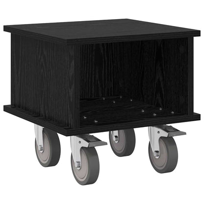 vidaXL TV Stand Black Oak 37 x 35 x 35 cm Engineered Wood