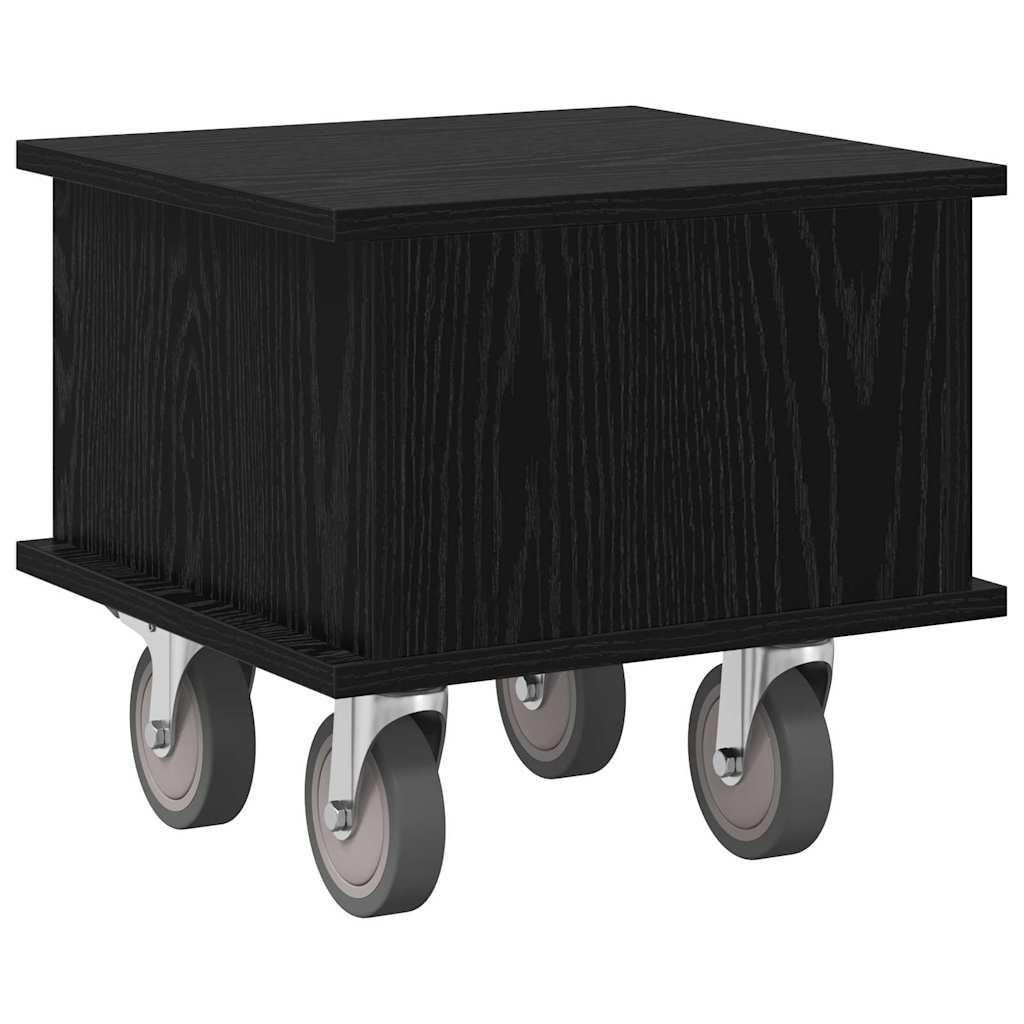 vidaXL TV Stand Black Oak 37 x 35 x 35 cm Engineered Wood
