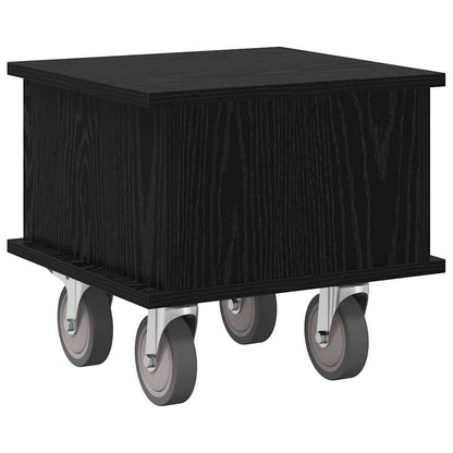 vidaXL TV Stand Black Oak 37 x 35 x 35 cm Engineered Wood