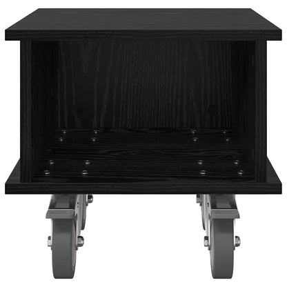 vidaXL TV Stand Black Oak 37 x 35 x 35 cm Engineered Wood