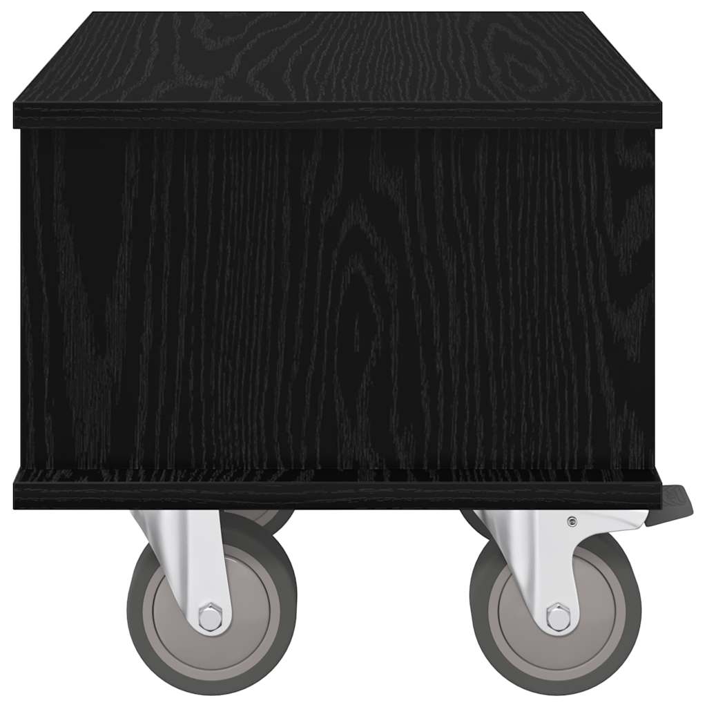 vidaXL TV Stand Black Oak 37 x 35 x 35 cm Engineered Wood