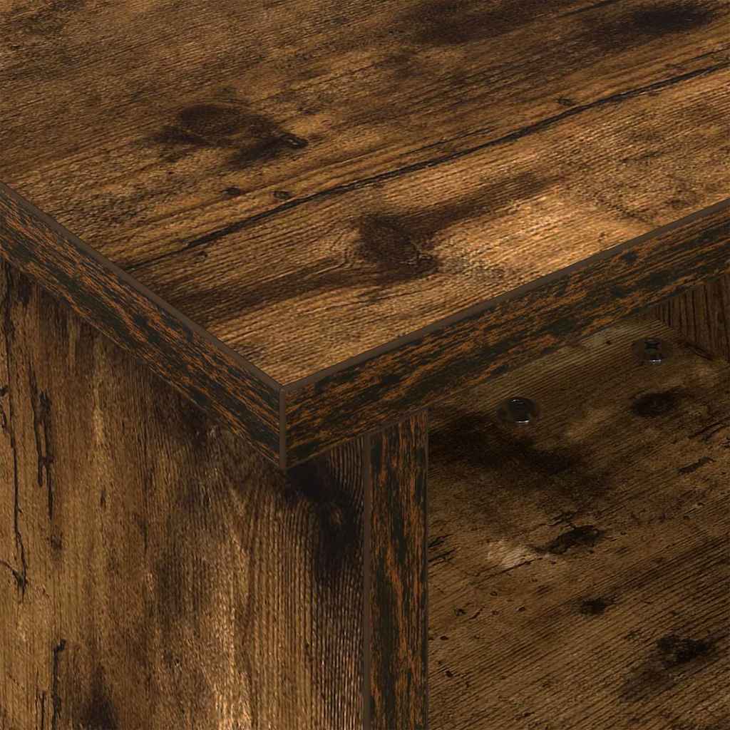 vidaXL TV Stand Smoked Oak 37 x 35 x 35 cm Engineered Wood