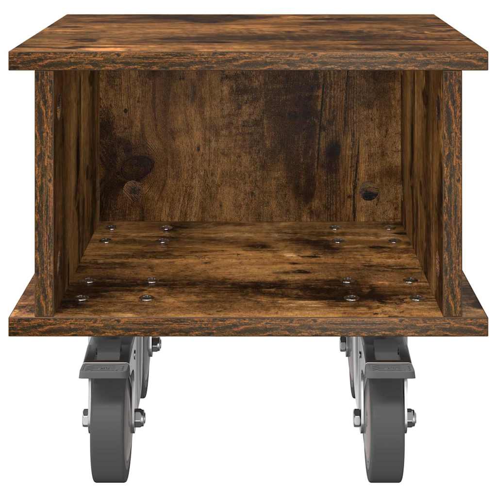 vidaXL TV Stand Smoked Oak 37 x 35 x 35 cm Engineered Wood