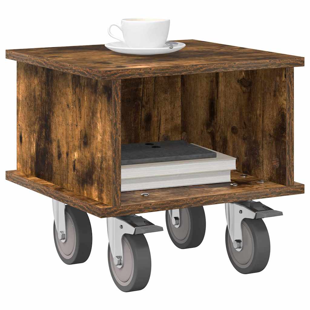 vidaXL TV Stand Smoked Oak 37 x 35 x 35 cm Engineered Wood