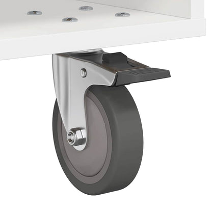 vidaXL Bedside Table White 40.5 x 40 x 48 cm Engineered Wood