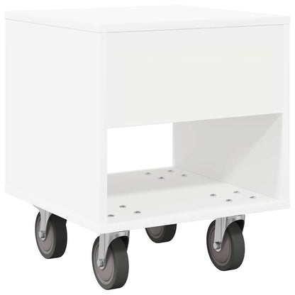 vidaXL Bedside Table White 40.5 x 40 x 48 cm Engineered Wood
