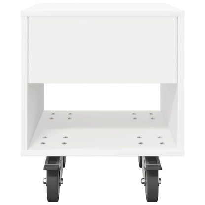 vidaXL Bedside Table White 40.5 x 40 x 48 cm Engineered Wood