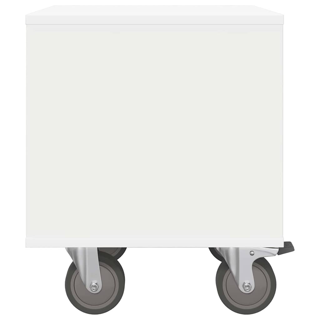 vidaXL Bedside Table White 40.5 x 40 x 48 cm Engineered Wood