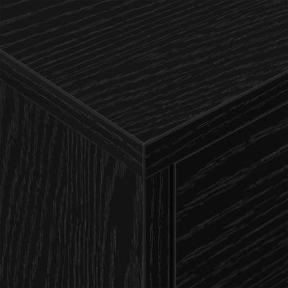 vidaXL Bedside Table 2 pcs Black Oak 40.5 x 40 x 48 cm Engineered Wood