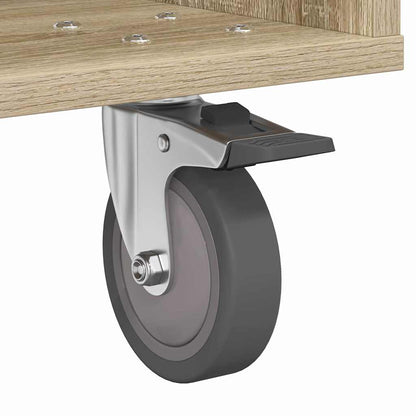 vidaXL Bedside Table Sonoma Oak 40.5 x 40 x 48 cm Engineered Wood