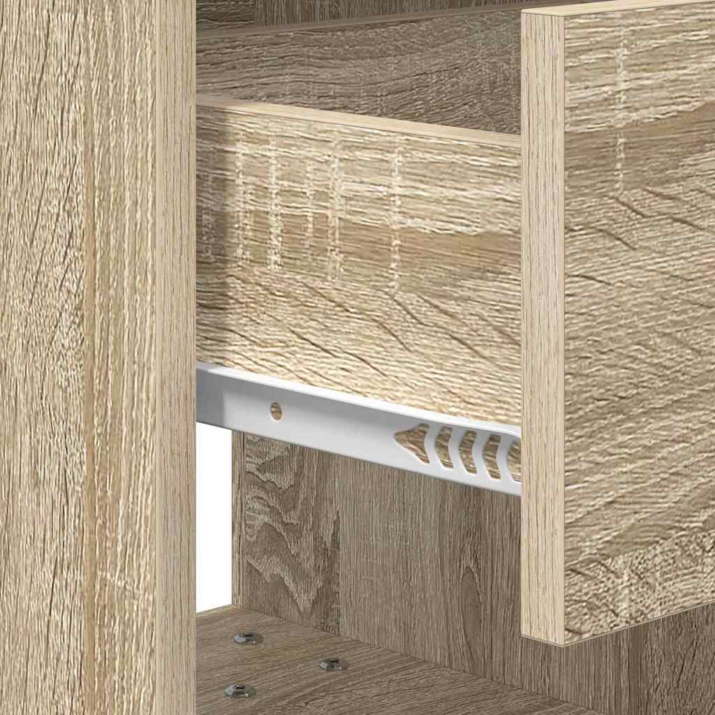 vidaXL Bedside Table Sonoma Oak 40.5 x 40 x 48 cm Engineered Wood