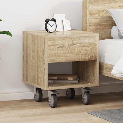 vidaXL Bedside Table Sonoma Oak 40.5 x 40 x 48 cm Engineered Wood