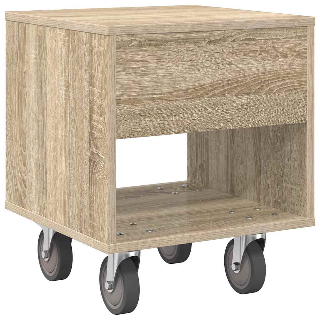 vidaXL Bedside Table Sonoma Oak 40.5 x 40 x 48 cm Engineered Wood