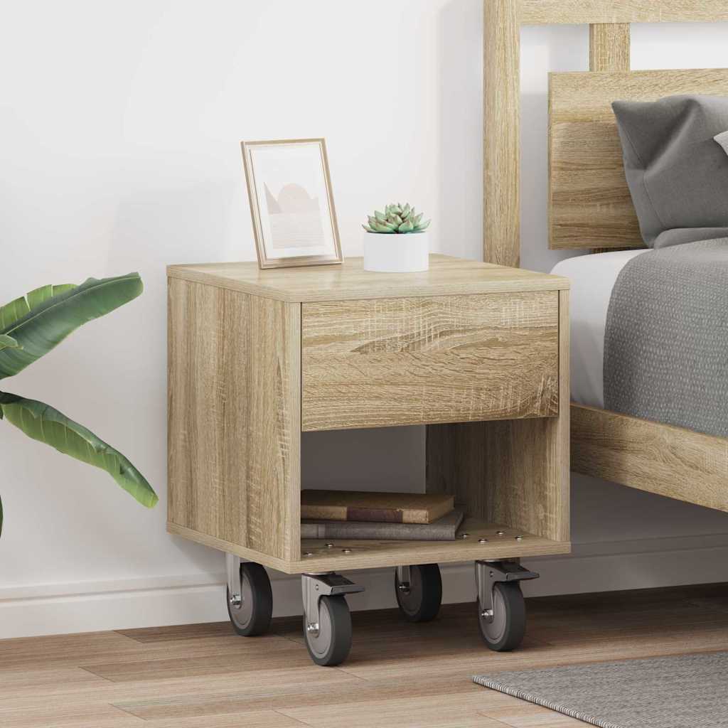 vidaXL Bedside Table 2 pcs Sonoma Oak 40.5 x 40 x 48 cm