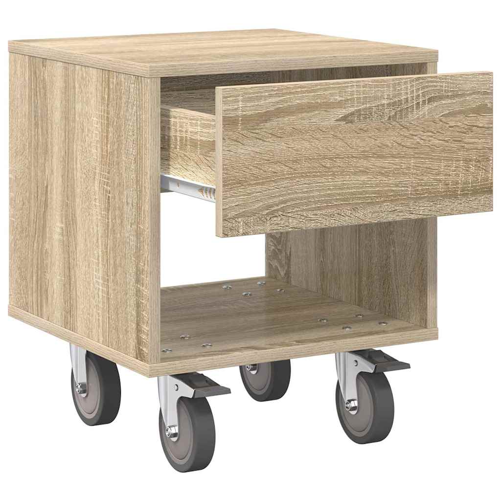 vidaXL Bedside Table 2 pcs Sonoma Oak 40.5 x 40 x 48 cm